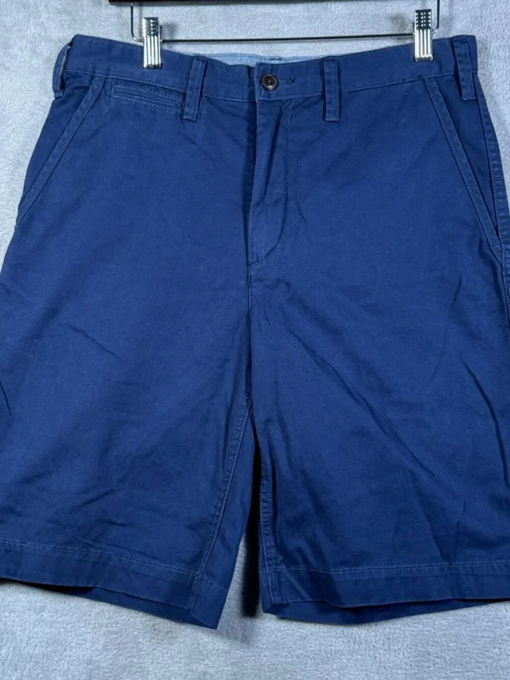 Polo Ralph Lauren Shorts Mens 31 Navy Blue Chino Relaxed Fit Flat Front